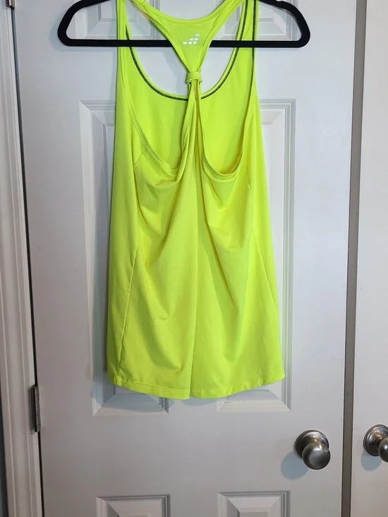 bcg Neon Lime Racerback Tank with Knotted Back Detail - Picture 3 of 5